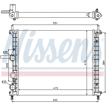 Kühler, Motorkühlung Motorkühler FIAT BRAVA BRAVO I 1.2 NISSENS NIS 617848