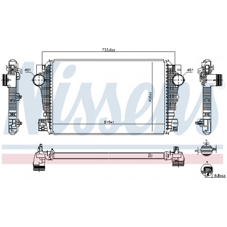Intercooler, compressor Intercooler VW AMAROK 2.0D 11.11- NISSENS NIS 96258