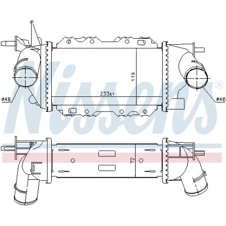 Intercooler, compresor racitorul de aer Opel Vectra B 95 - 2.2 TD Diesel MA / C + / - P / A NISSENS NIS 96772