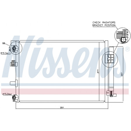 Condensatore climatizzatore Condensatore climatizzatore con essiccatore FORD C-MAX II FOCUS III FOCUS III/KOMBI GRAND C-MAX 1.0/1.6D 07.10- NISSENS NIS 940222