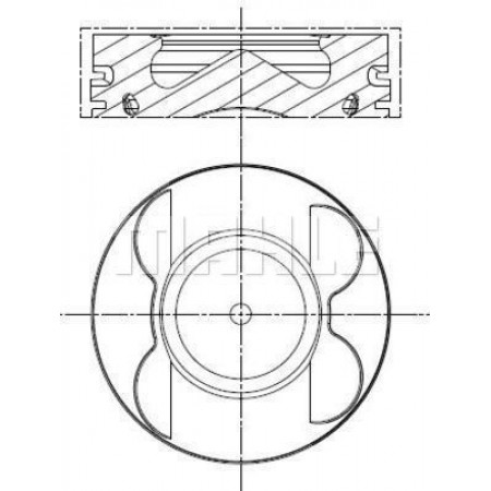 Piston 8301 STD 4 6CYL MERCEDES G W461 SPRINTER 35-T B906 SPRINTER 3-T B906 SPRINTER 46-T B906 SPRINTER 5-T B906 VIANO W639 VITO W639 3.0D 03.06- MAHLE 001 PI 00107 000