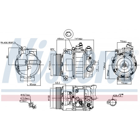 Compresor, aire acondicionado Compresor de aire acondicionado MERCEDES C CL203 C W203 C T-MODEL S203 CLC CL203 CLK A208 CLK A209 CLK C208 CLK C209 CLS C219 E VF210 E VF211 2.0-6.4D 02.95- NISSENS NIS 890634