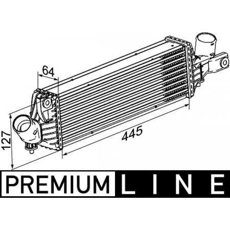 Intercooler, compressore Intercooler NISSAN ALMERA II ALMERA TINO PRIMERA 1.9D/2.2D 03.00- MAHLE CI 355 000P