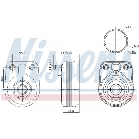 Radiateur d'huile, huile moteur Radiateur d'huile HYUNDAI I30 KIA CEED PROCEED XCEED 1.4 11.16- NISSENS NIS 91372