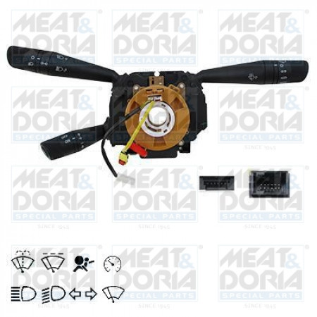 Commutateur de colonne de direction Commutateur combiné sous le volant Indicateurs d'essuie-glace IVECO DAILY VI 03.14- MEAT & DORIA MD231295