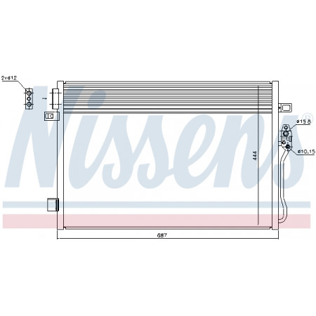 Condenseur, climatisation Condenseur de climatisation DODGE JOURNEY FIAT FREEMONT 2.0D-3.6 06.08- NISSENS NIS 940379