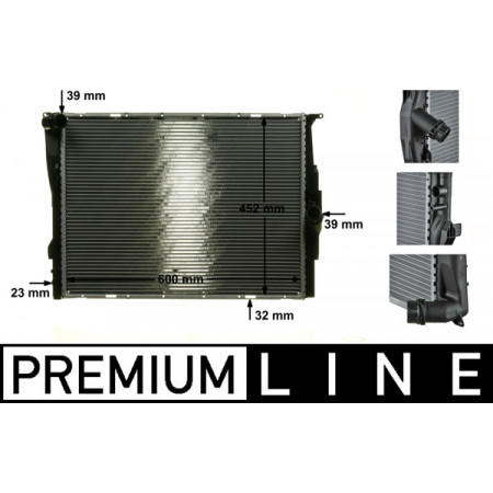 Kühler, Motorkühlung Motorkühler Automatik BMW 1 E81 1 E82 1 E87 1 E88 3 E90 3 E91 3 E92 3 E93 X1 E84 Z4 E89 1.6-3.0 MAHLE CR 1090 000P
