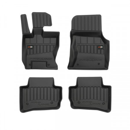 Jeu de tapis de sol en caoutchouc Tapis de sol TPE 4 pcs conduits proLine 3D jeu avant/arrière couleur noir LAND ROVER RANGE ROVER VELAR 03.17- SUV FROGUM FRG 3D408982
