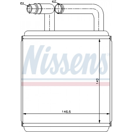 Wärmetauscher, Innenraumheizung HYUNDAI Starex Standheizung A/C + 9 PERSON P/C NISSENS NIS 77618