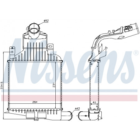 Intercooler, compresor Intercooler OPEL ASTRA H ASTRA H GTC ZAFIRA B ZAFIRA B/MINIVAN 1.6/1.6CNG/2.0 03.04-04.15 NISSENS NIS 96591
