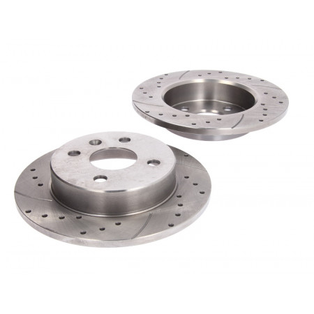 Hocheffiziente Bremsscheibe SPEEDMAX Cut-Drilled hinten L/R Außendurchmesser 240 mm Dicke 10 mm 2 Stück OPEL ASTRA G ASTRA G CLASSIC ASTRA G/KOMBI ASTRA H 1.2-2.0D 02.98-05.14 SPEEDMAX 5201-01-0389PTUOTUV