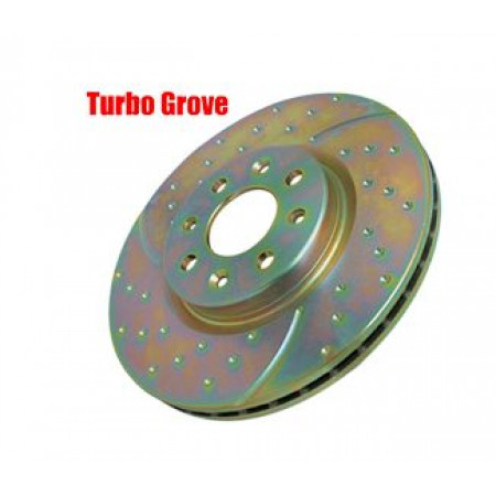 Disco de freio Conjunto de discos de freio 2 unid. 2 peças Turbo Groove totalmente perfurado traseiro L/R diâmetro externo 300 mm espessura 10/12 mm AUDI A4 ALLROAD B8 A4 ALLROAD B9 A4 B6 A4 B7 1.4-3.2 07.02- EBC POLSKA GD1535