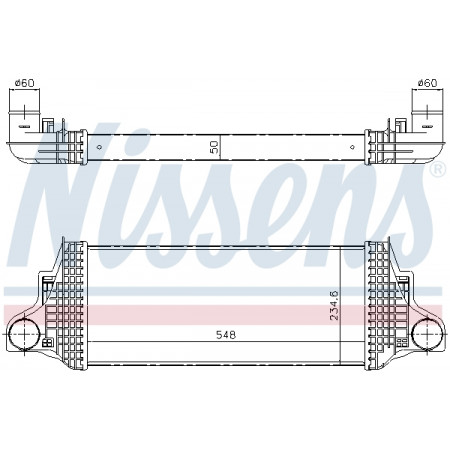 Intercooler, compressor Supply air cooler MERCEDES GL X164 M W164 R W251 V251 3.0D/4.0D 07.05-12.14 NISSENS NIS 96419