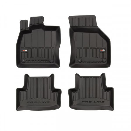 Set tappetini in gomma Tappetini TPE 4 pz condotti proLine 3D set anteriore/posteriore colore nero SKODA KAROQ 07.17- SUV FROGUM FRG 3D407053