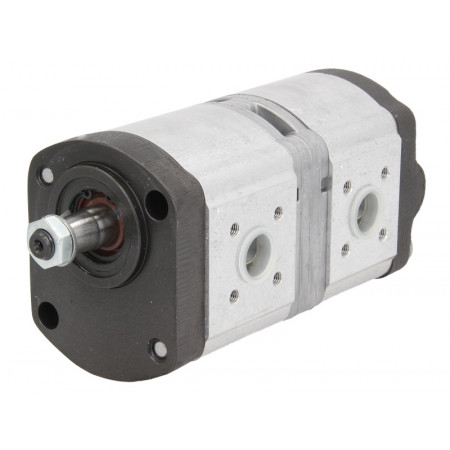 Gearbox hydraulic pump Hydrauliczna pompa zebata podwojna 11+8 cm3/obr kierunek L stozek 1:5 B 17x17 CASE 956XL 1055XL BOSCH 0 510 565 365