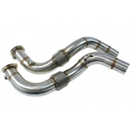 Autres éléments du système d'échappement Diamètre extérieur du tuyau de descente : 75 mm en acier inoxydable BMW X5 F15 F85 X6 F16 F86 4.4 12.14-07.19 TURBOWORKS MG-DP-068