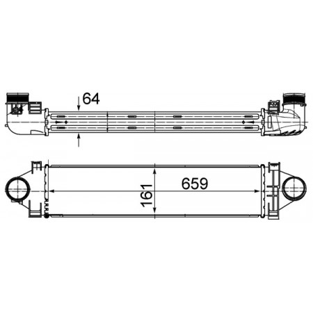 Intercooler, compressor Intercooler LAND ROVER FREELANDER 2 2.2D 10.06-10.14 MAHLE CI 501 000S