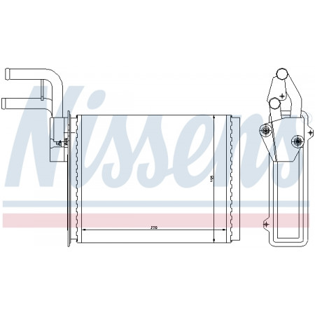 Heat exchanger, interior heating Nissens Heater PEUGEOT BOXER 2.0-2.5 D RHD 94 - NISSENS NIS 73987