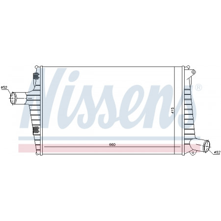Interkoeler, compressor Nissens Intercooler AUDI A6 2.5 TDI 00 - NISSENS NIS 96635