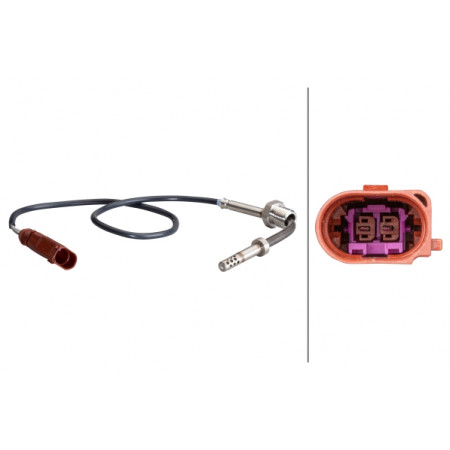 Sensor, temperatura de los gases de escape Sensor de temperatura de escape antes del DPF AUDI A3 SEAT ALTEA ALTEA XL LEON TOLEDO III SKODA OCTAVIA II SUPERB II VW EOS GOLF PLUS V GOLF V JETTA III 1.9D/2.0D 05.03- HELLA 6PT010 376-151