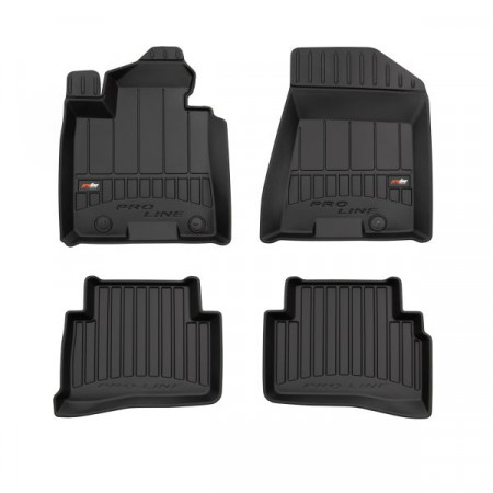 Rubberen vloermattenset Vloermatten TPE 4 stuks kanalen proLine 3D voor/achter set kleur zwart HYUNDAI TUCSON KIA SPORTAGE II SPORTAGE III SPORTAGE IV 09.04- SUV FROGUM FRG 3D407138