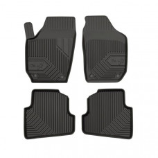Set of rubber mats Floor mats TPE 4 pcs ducts No. 77 front/rear set color black SKODA FABIA II 12.06-12.14 FROGUM FRG77407220