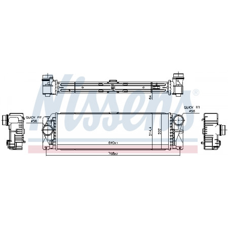 Ladeluftkühler, Kompressor Ladeluftkühler MERCEDES SPRINTER 35-T B907 SPRINTER 35-T B907 B910 SPRINTER 3-T B907 SPRINTER 3-T B910 SPRINTER 3-T B910 B907 SPRINTER 4-T B907 2.0D/2.2D/3.0D 02.18- NISSENS NIS 961597