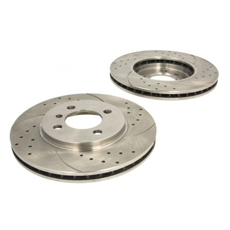 Bremsscheibe Bremsscheibensatz 2-tlg. 2 Stück SPEEDMAX belüftet, schnittgebohrt, vorne links/rechts, Außendurchmesser 260 mm, Dicke 22 mm, BMW 3 E30 Z1 1,6–2,7 09,82–06,94, SPEEDMAX 5201–01–0457PTUOTUV