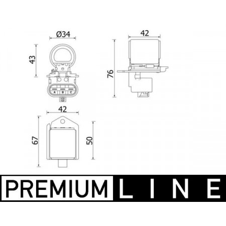 Vorwiderstand Elektromotor (Kühlerlüfter) Kühlerlüfterwiderstand OPEL CORSA D 1.4/1.4LPG 07.06-08.14 MAHLE CFR 2 000P