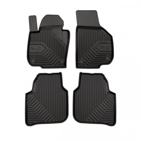 Set of rubber mats Floor mats TPE 4 pcs ducts No. 77 front/rear set color black SKODA SUPERB II 03.08-05.15 FROGUM FRG77407428