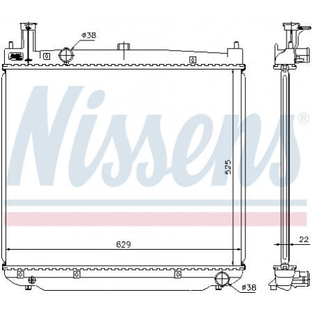 Kühler, Motorkühlung Motorkühler mit ersten passenden Elementen TOYOTA HIACE IV HIACE V 2.5D NISSENS NIS 64649A