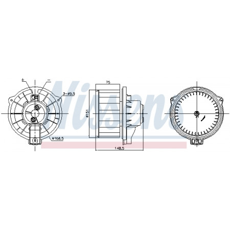 Ventola abitacolo Ventilatore TOYOTA AVENSIS COROLLA COROLLA VERSO 1.4-2.4 01.01-03.09 NISSENS NIS 87795