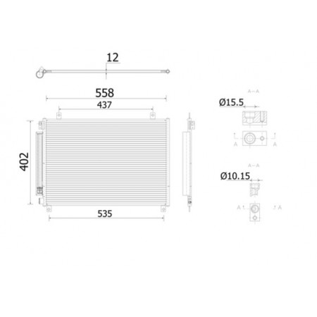 Condensator, climatizare A/C condenser with dryer SUZUKI BALENO 1.0/1.2/1.2H 02.16- MAHLE AC 912 000S