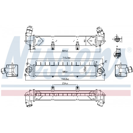 Intercooler, compressor Intercooler HYUNDAI KONA KONA/SUV 1.0 07.17- NISSENS NIS 961241