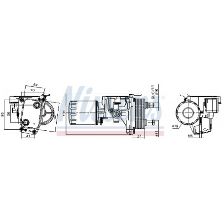 Radiador de óleo, óleo do motor Radiador de óleo com carcaça do filtro de óleo DS DS 4 DS 5 DS 7 CITROEN C4 GRAND PICASSO II C4 II C4 PICASSO II C4 SPACETOURER C5 III DS4 DS5 GRAND C4 SPACETOURER JUMPER II 2.0D 04.09- NISSENS NIS 91337