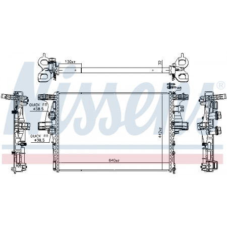 Kühler, Motorkühlung Motorkühler Handbuch IVECO DAILY V DAILY VI 2.3D-Electric -02.14 NISSENS NIS 61988