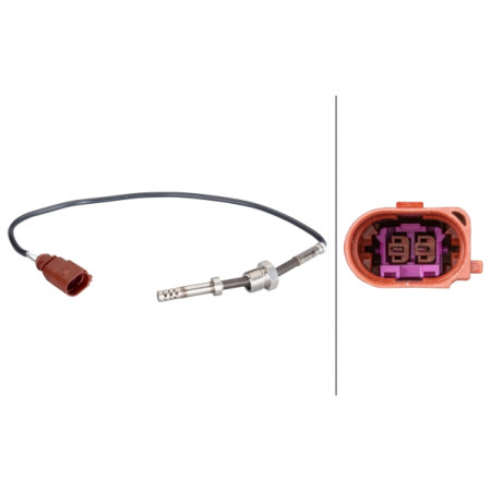 Sensor uitlaatgastemperatuur Uitlaattemperatuursensor voor DPF SEAT CORDOBA IBIZA III SKODA FABIA II ROOMSTER ROOMSTER PRAKTIK VW POLO 1.4D/1.9D 10.01-03.10 HELLA 6PT010 376-221