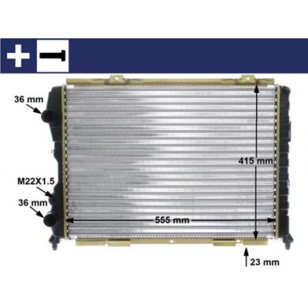 Radiateur, refroidissement du moteur Radiateur moteur ALFA ROMEO GTV SPIDER 1.8-3.2 MAHLE CR 1408 000S