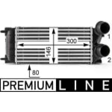 Intercooler, compressor Toevoerluchtkoeler DS DS 4 DS 5 CITROEN BERLINGO BERLINGO MULTISPACE BERLINGO/MINIVAN C4 II C4 PICASSO I DS4 DS5 PEUGEOT 3008 308 308 I 5008 PARTNER PARTNER TEPEE 1.2/1.6D 09.07- MAHLE CI 528 000P