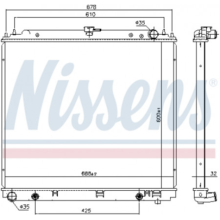 Kühler, Motorkühlung Motorkühler NISSAN PATHFINDER III 4.0 NISSENS NIS 69485