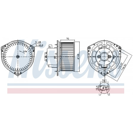 Ventilador, habitáculo Ventilador de ar CHEVROLET AVEO / KALOS DAEWOO KALOS 1.2-1.6 09.02- NISSENS NIS 87454