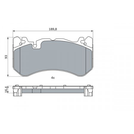 Jeu de plaquettes de frein avant MERCEDES AMG GT X290 E T-MODEL S213 E W213 GLC C253 GLC X253 3.0H/4.0 01.17- BOSCH 0 986 424 861