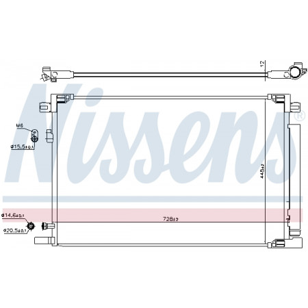Condensador, aire acondicionado Condensador de aire acondicionado con secador TOYOTA CAMRY RAV 4 V 2.0-3.5 08.17- NISSENS NIS 941225