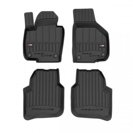 Conjunto de tapetes de borracha Tapetes TPE 4 pcs dutos proLine 3D dianteiro/traseiro conjunto cor preto SKODA SUPERB II 03.08-05.15 Liftback / Station wagon FROGUM FRG 3D407428