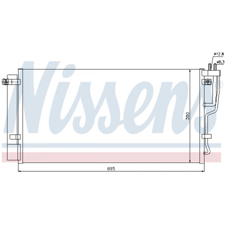 Condensatore, aria condizionata Radiatore Nissens Klim. con asciugatrice Kia Carens 2.0 06 - NISSENS NIS 94992